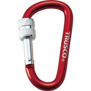 TRUSCO ネジロック付カラビナ 線径8mmx79mm レッド ( TKNNL880R ) トラスコ中山(株)｜orangetool