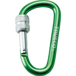TRUSCO ネジロック付カラビナ 線径8mmx79m グリーン ( TKNNL880GN ) トラスコ中山(株)｜orangetool