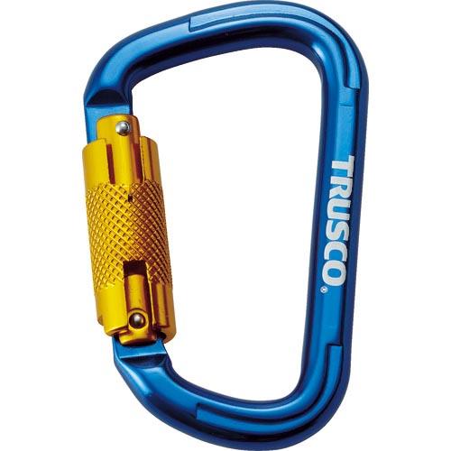 TRUSCO スライドロック付カラビナ 線径10.5mmx110mm ブルー ( TKNSL1111...