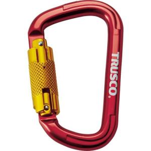 TRUSCO スライドロック付カラビナ 線径10.5mmx110mm レッド ( TKNSL1111R ) トラスコ中山(株)｜orangetool