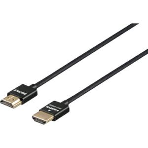 BUFFALO イーサネット対応 HIGH SPEED HDMIケーブル スリムタイプ 1.0m ブラック ( BSHD3S10BK ) (株)バッファロー (メーカー取寄)｜orangetool