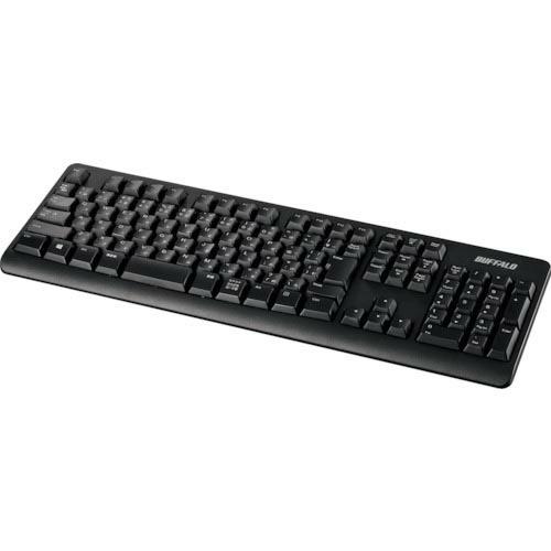 BAFFALO 無線2.4GHz フルキーボード ブラック ( BSKBW120BK ) (株)バッ...