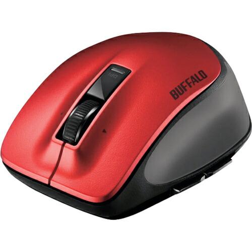 BAFFALO Bluetooth BlueLED プレミアムフィットマウス Mサイズ レッド ( ...