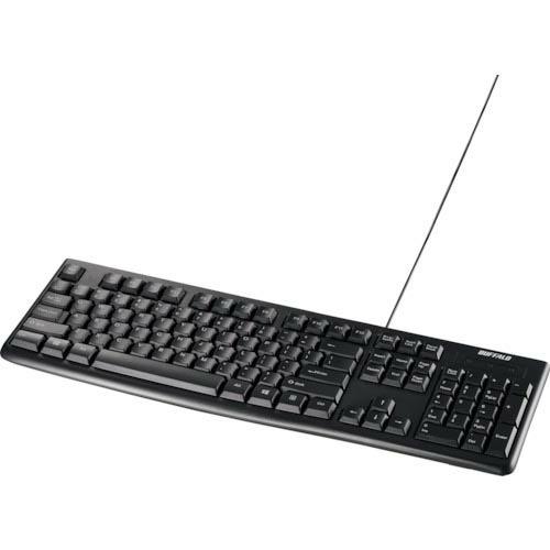BAFFALO USB接続 有線スタンダードキーボード US English配列 ブラック ( BS...