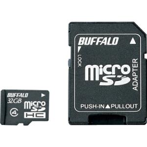BAFFALO 防水仕様 Class4対応 microSDHCカード SD変換アダプター付モデル 32GB ( RMSD-BS32GAB ) (株)バッファロー｜orangetool