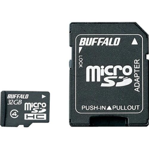 BAFFALO 防水仕様 Class4対応 microSDHCカード SD変換アダプター付モデル 3...