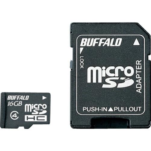 BAFFALO 防水仕様 Class4対応 microSDHCカード SD変換アダプター付モデル 1...
