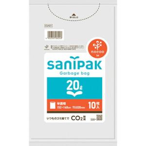 サニパック サニパックポリ袋NOCOO(ノクー)20L10枚 0.020mm ( CUH21 )｜orangetool