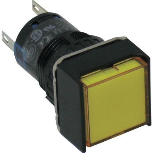 IDEC φ16正角形照光押しボタンスイッチ ( AL6Q-M14Y ) IDEC(株)