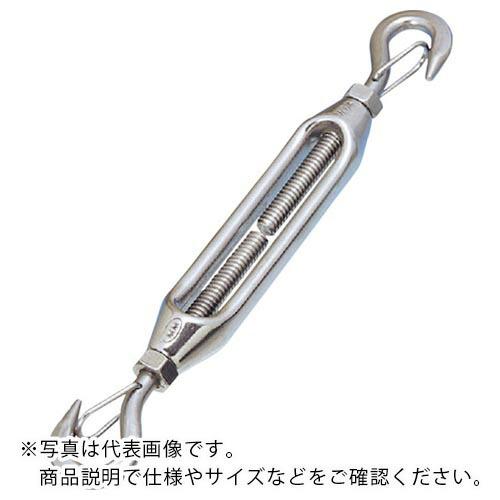 水本 ステンレス 枠式ターンバックル外れ止め付(フック&amp;フック) 捻子径M20  ( A3060 )