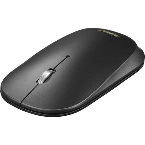 BAFFALO 薄型 3ボタン Bluetooth BlueLEDマウス ノーマル ブラック ( B...