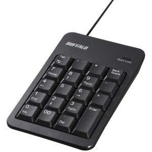 BAFFALO 有線テンキーボード Tabキー付き 簡易パッケージモデル ブラック ( BSTK100BKZ )｜orangetool