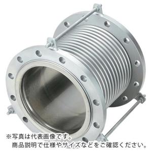 NFK 排気ライン用伸縮管継手 フランジ5K/SS400(接液部SUS) 100A×200L ( NK-7300/5K-SS400-100A-200L ) 南国フレキ工業(株)｜orangetool