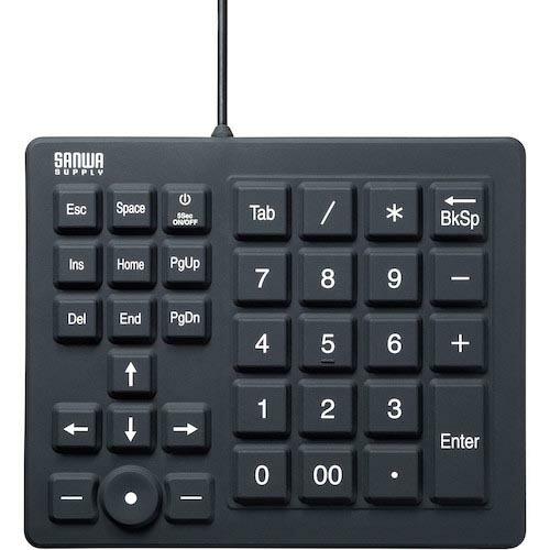 SANWA 防水防塵テンキー  ( NT-BS1BK )