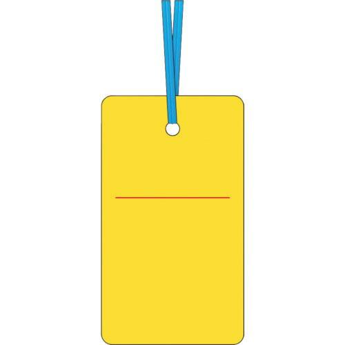 つくし ケーブルタグ 荷札式 黄無地 両面印刷 ビニタイ付き ( 30-F ) (株)つくし工房