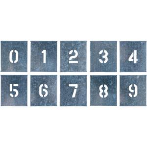 つくし 吹付プレート 数字(0~9) 10枚組 大サイズ ( J-91C ) (株)つくし工房｜orangetool