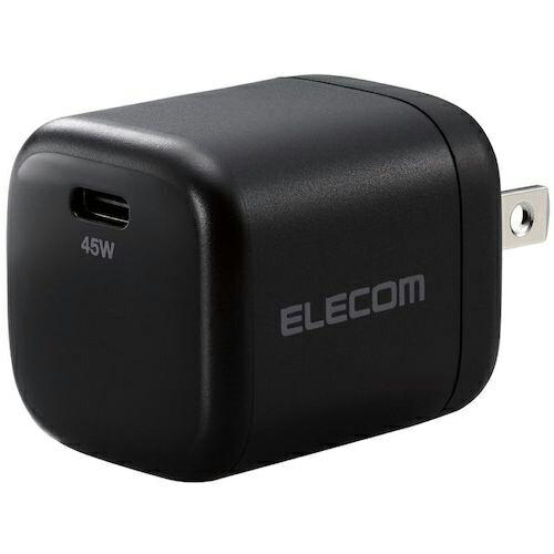 ELECOM AC充電器 USB充電器 USB PD認証 45W USB-C1ポート ブラック ( ...