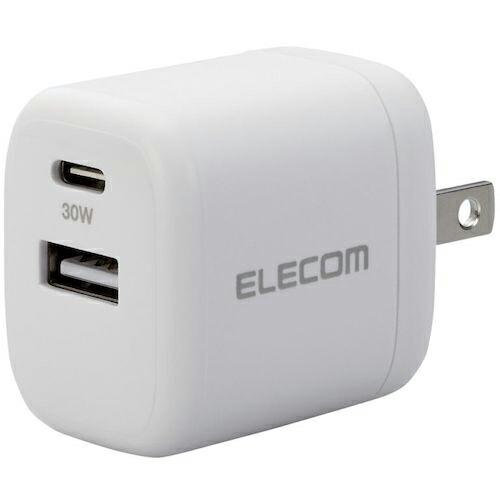 【SALE価格】ELECOM AC充電器 USB充電器 USB PD準拠 30W USB-C/USB...