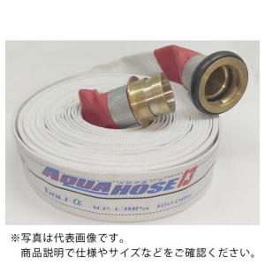 IWA 散水/消防用 1.3MPa 軽量ホース ゴルフアルファ 黄銅製町野式金具付(アルミ加締) ( 01GLA6510B-K ) (株)岩崎製作所 (メーカー取寄)｜orangetool