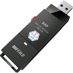 BAFFALO 抗ウイルス・抗菌ポータブルSSD USB3.2(Gen1) Type-A スティック型 1TB ブラック ( SSD-PUTVB1.0U3-B ) (株)バッファロー｜orangetool