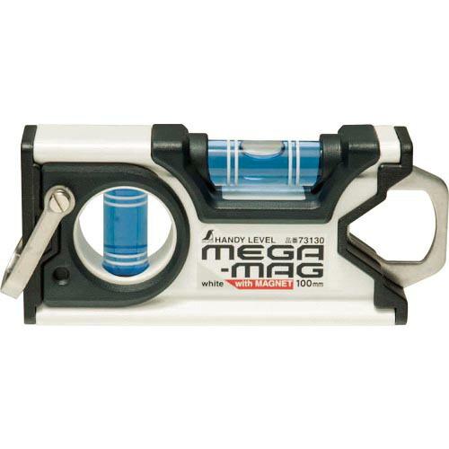 シンワ ハンディレベル MEGA-MAG 100mm白マグネット付 ( 73130 )