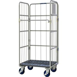 ワコーパレット 床板プラスチック製カゴ車 800x600x1700 ( WKP-8060 )｜orangetool