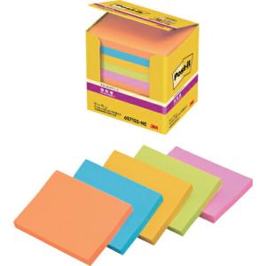 3M ポスト・イット 強粘着 75X100mm 90枚X10パッド 5色混色 ( 6571SS-NE ) スリーエム ジャパン(株)文具・オフィス事業部｜orangetool