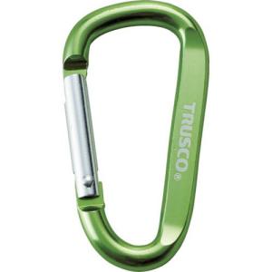 TRUSCO まとめ買い カラビナ 線径6mmX60mm D型 グリーン100個 ( TKN660GNBOX ) トラスコ中山(株)｜orangetool