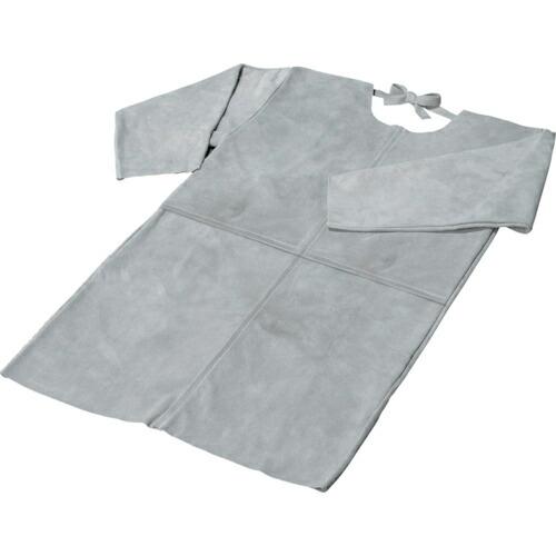 グリーンクロス 床革袖付エプロン 白L AP-50-L ( 6300031759 ) (株)グリーン...