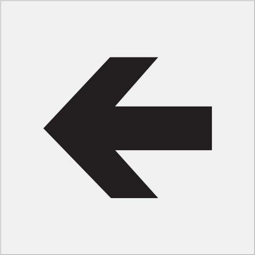 IM ステンシル 矢印(中) 文字サイズ150×180mm ( AST-11 ) (株)アイマーク