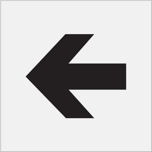 IM ステンシル 矢印(小) 文字サイズ100×120mm ( AST-12 ) (株)アイマーク