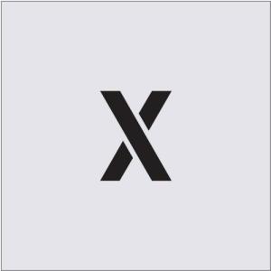 IM ステンシル X 文字サイズ50×40mm ( AST-22 ) (株)アイマーク｜orangetool