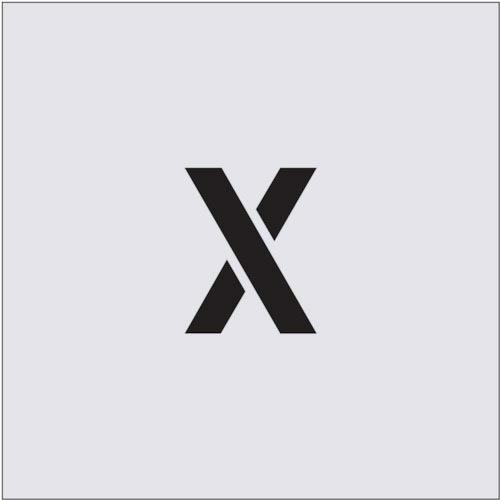 IM ステンシル X 文字サイズ50×40mm ( AST-22 ) (株)アイマーク
