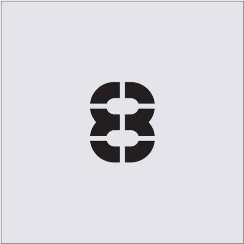 IM ステンシル 8 文字サイズ50×40mm ( AST-32 ) (株)アイマーク