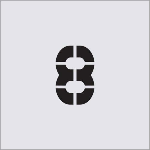 IM ステンシル 8 文字サイズ100×65mm ( AST-50 ) (株)アイマーク