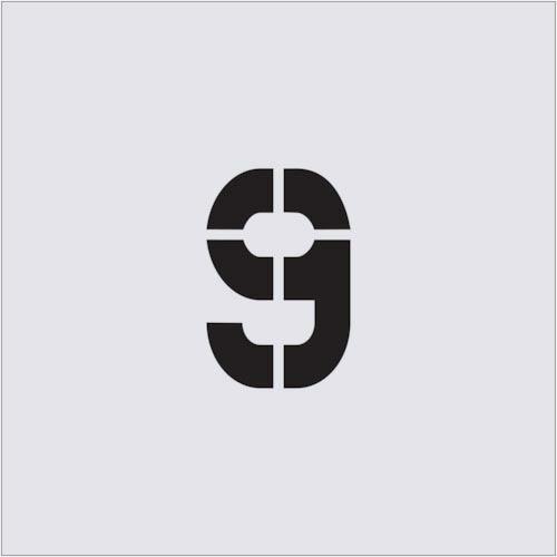 IM ステンシル 9 文字サイズ100×65mm ( AST-51 ) (株)アイマーク