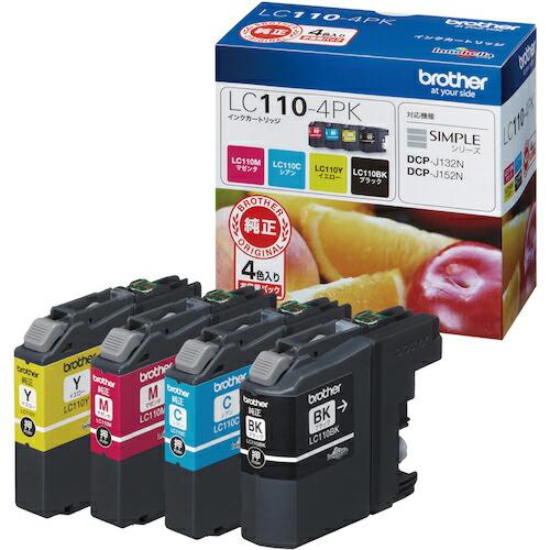 brother インクカートリッジ 4色パック ( LC110-4PK ) ブラザー工業(株) (メ...