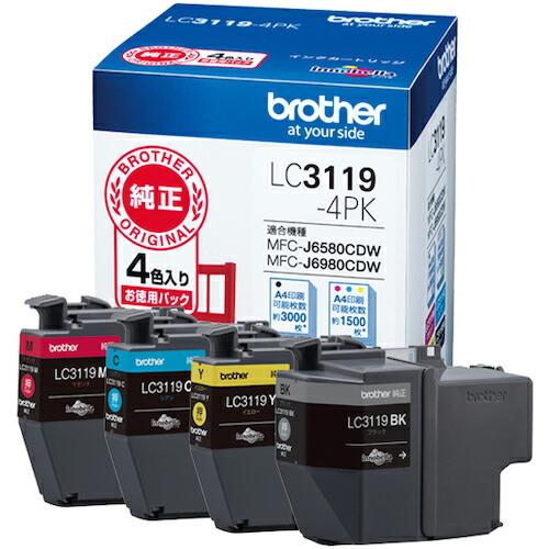 brother インクカートリッジ  4色パック ( LC3119-4PK ) ブラザー工業(株)