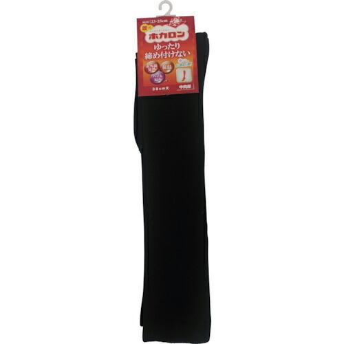 レンフロ 婦人ホカロン 部分パイルハイソックス(38cm)クロ  ( HKCLD37TP98 )