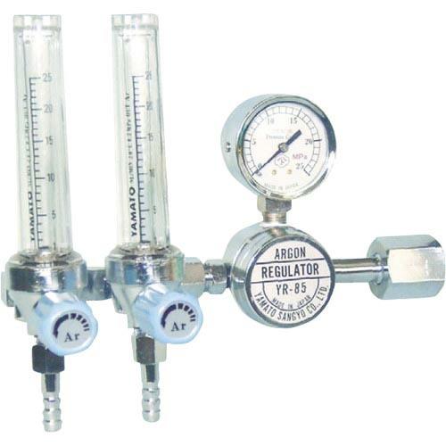 YAMATO アルゴン用調整器  YR-85F 25L二連式流量計付 (YR-85F-F2M-25-...