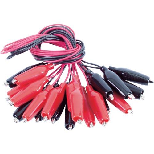 テイシン テストリード小 20cm シールドクリップS両端付 1袋(PK)10本 ( TLA-13 ...