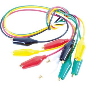 テイシン テストリード小 45cm シールドクリップS(金メッキ)両端付 5本入 ( TLA-6 ) テイシン電機(株)｜orangetool