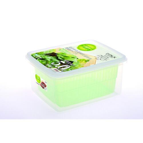 SANKO pla 0 食品保存容器 ザル付きDパック D-9d G グリーン 213×263×13...