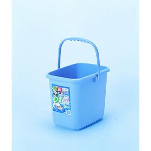 SANKO pla 5 角型バケツ ニュー タフバケツ 角型 17L SB シンプルブルー 356×279×292  ( 05117 ) (24個セット)｜orangetool