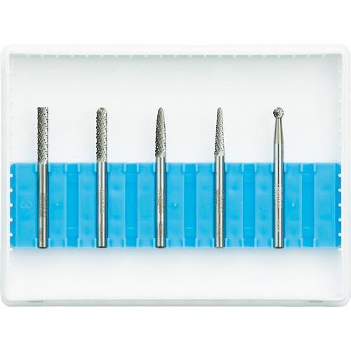 TRUSCO 超硬バーセットAシリーズ 軸3mm 刃径3mm 5本セット ( TB-A030-5S ...
