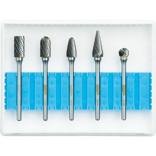 TRUSCO 超硬バーセットBシリーズ 軸3mm 刃径6.4mm 5本セット ( TB-B064-5...