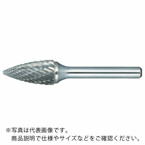 TRUSCO 超硬バー トンガリ型 Φ9.5X刃長19X軸6 コースカット ( TH4C095 ) ...