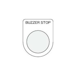 IM 押ボタン/セレクトスイッチ(メガネ銘板) BUZZER STOP 黒 φ25.5 45×35×...
