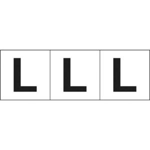 TRUSCO アルファベットステッカー 50×50 「L」 白地/黒文字 3枚入 ( TSN-50-L ) トラスコ中山(株)｜orangetool