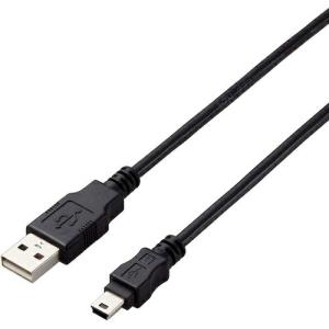 エレコム USB2.0ケーブル A-miniBタイプ 仕様固定 0.5m ブラック  ( U2C-AM05BK/ID )｜orangetool